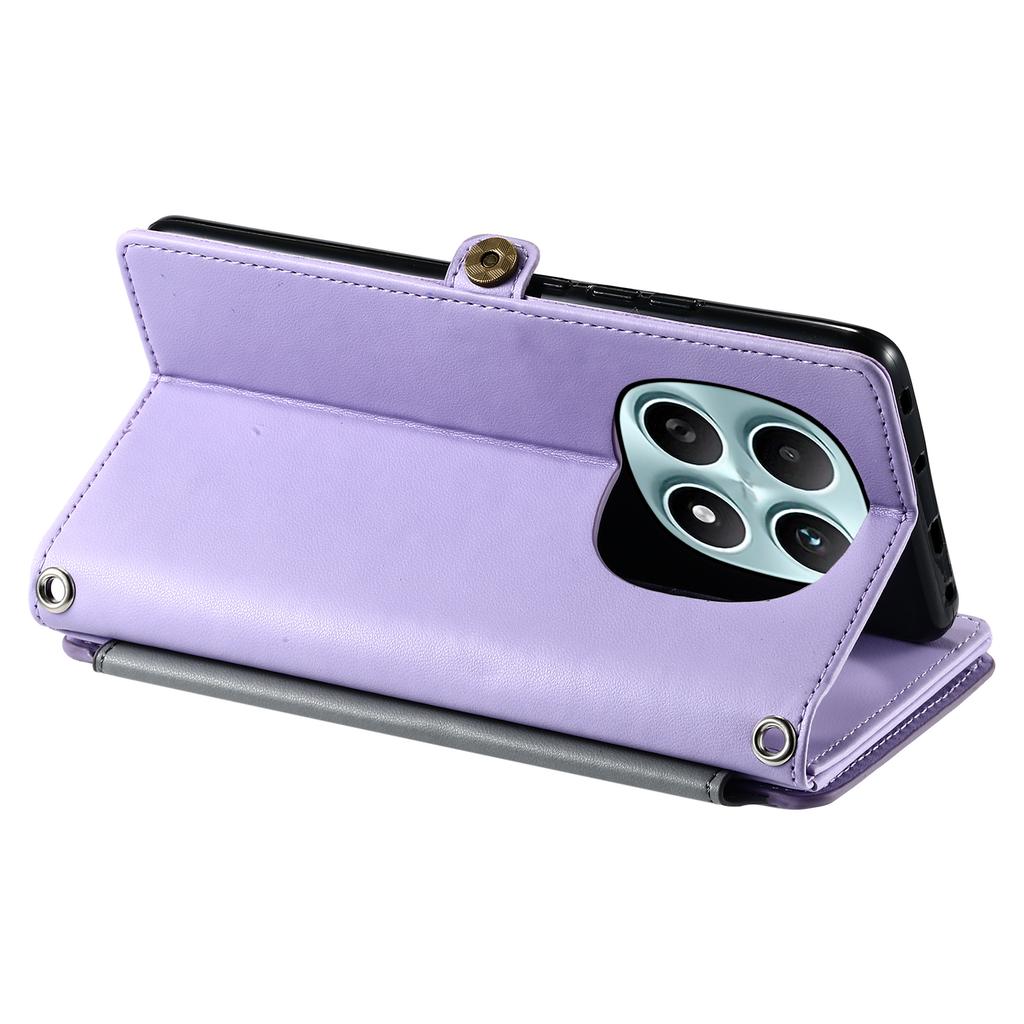 Для Xiaomi Redmi Note 15 4G (Глобальный) Чехол-кошелек из ТПУ + ПУ кожи для телефона с ремешком на запястье