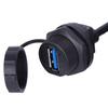 IP67 Водонепроницаемый USB3.0 Женский Мужской 5 Гбит/с Передача Данных 1 м Панельные Адаптеры Огнестойкость Данные Питание USB Авиационный Разъем