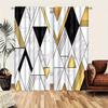 2 Panels Modern Geometric Abstract Curtains for Bedroom Living Room Floor-to-ceiling Windows Kitchen Blinds Windows Rod Pocket