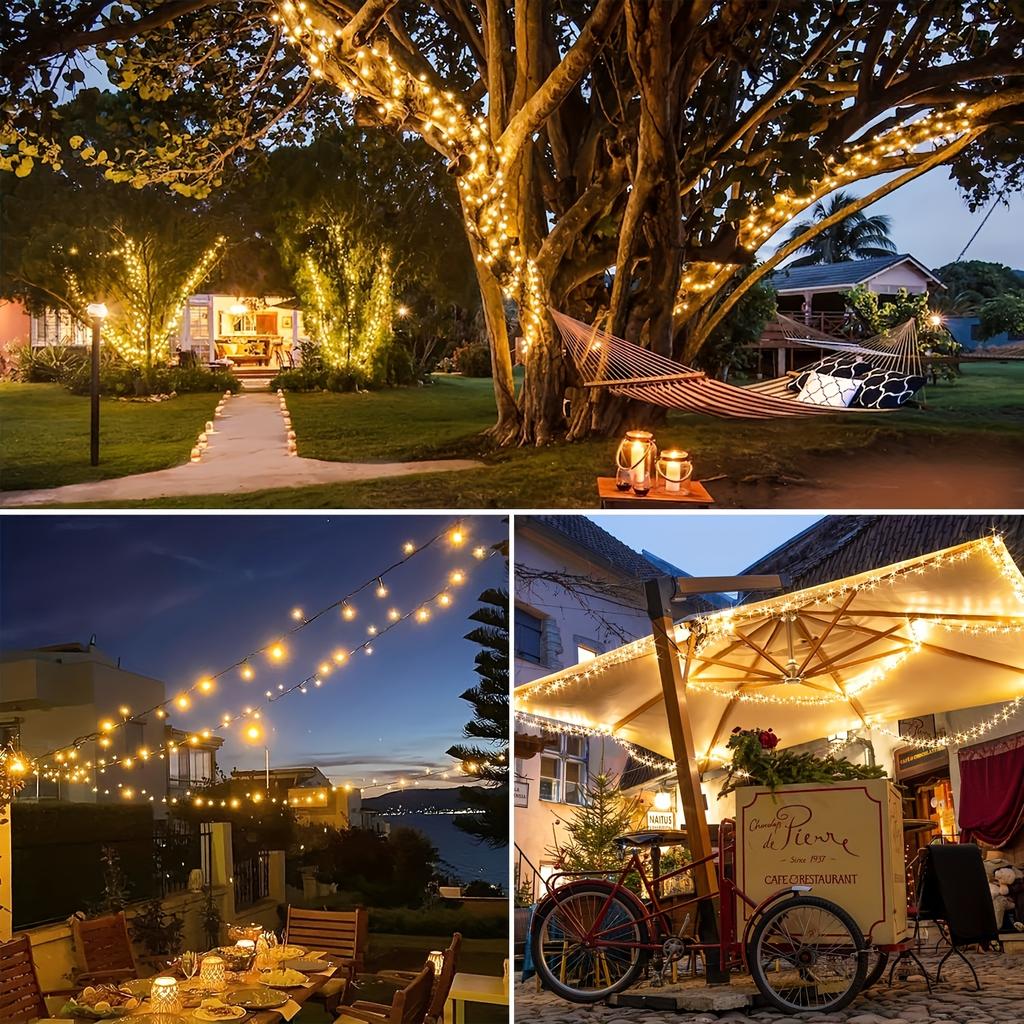 Solar Crystal Ball String Lights with 20–100 LEDs – Waterproof Outdoor Fairy Lights with 8 Modes for Garden Christmas Decoration