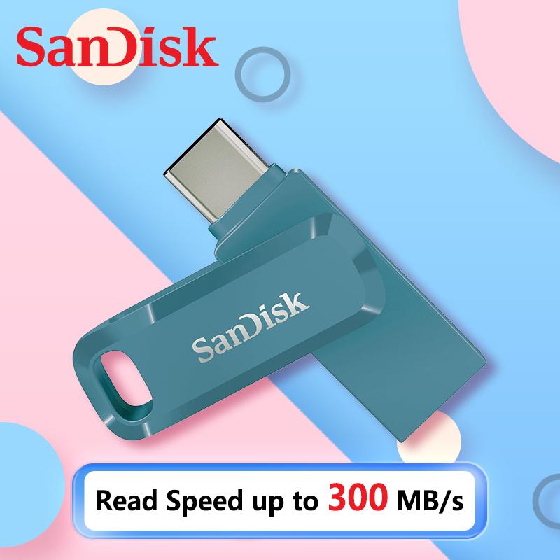 SanDisk 128 ГБ otg usb type c Флешка 64 ГБ 256 ГБ 512 ГБ Ultra Dual GO OTG Флешка оригинальная sandisk usb Карта памяти U Диск для телефона Type C Ноутбук