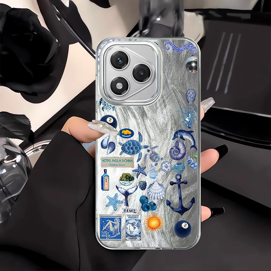 Чехол для телефона 'Морские организмы' для Honor X7b X8a X9c X8c X8b 200 Pro X9a X9b 200 400 Lite Мягкая крышка