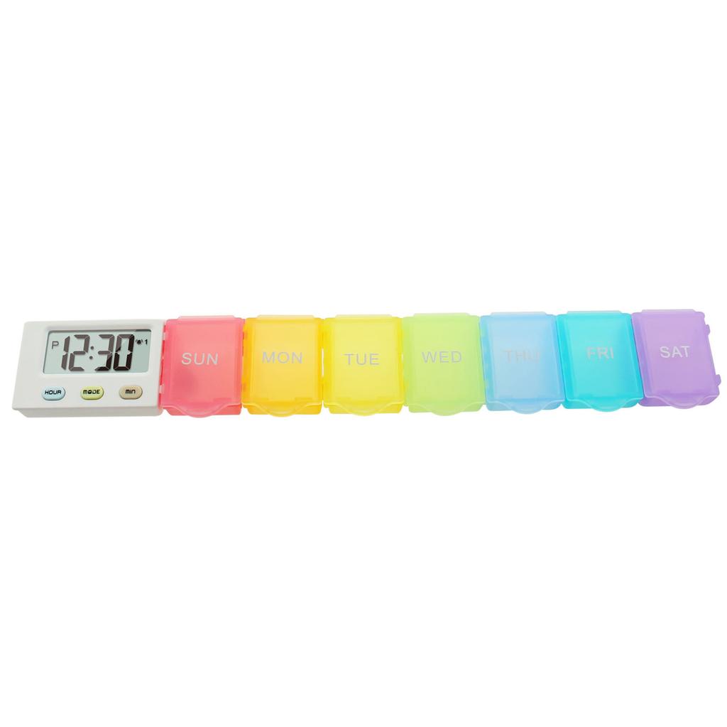 Dust proof Separated Pill Organizer Pill Box Case Electronic Timer Alarm Clock Reminder Medicine Storage Dispenser