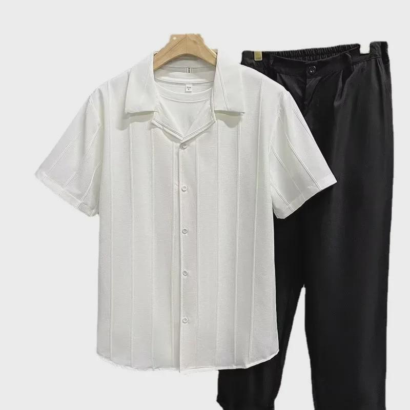 Рубашка с коротким рукавом в японском стиле для молодежи