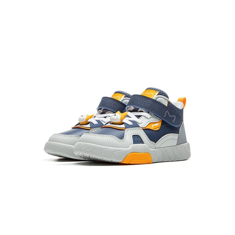 Li Ning Детская спортивная серия Lifestyle Модные универсальные нескользящие амортизирующие износостойкие с отскоком дышащие детские кеды для скейтбординга YKNU100-15