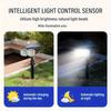 Уличный двойной солнечный умный светильник, IP65, светильник с грунтовым штекером, четыре режима освещения, датчик управления светом, уличные светильники