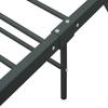 Double Bed Frame Gray Metal 120 x 200 cm