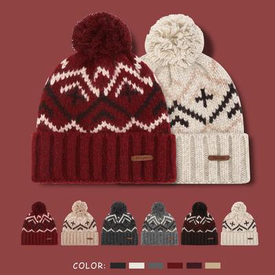 Рождественская осенне-зимняя вязаная шапка: Элегантный, теплый, универсальный тренд