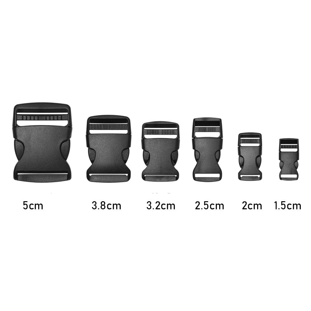 Пластиковая черная тесьма для ремня рюкзака, детали для браслета из паракорда, изогнутая пряжка, боковые пряжки