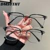 Fashion Eyebrow Frame Anti Blue Light Reading Glasses Men Metal Half-frame Women Reading Eyeglasses