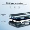 For iPhone 16 Pro Case Compatible with MagSafe Lens Frame Kickstand TPU+PC Shockproof Phone Cover