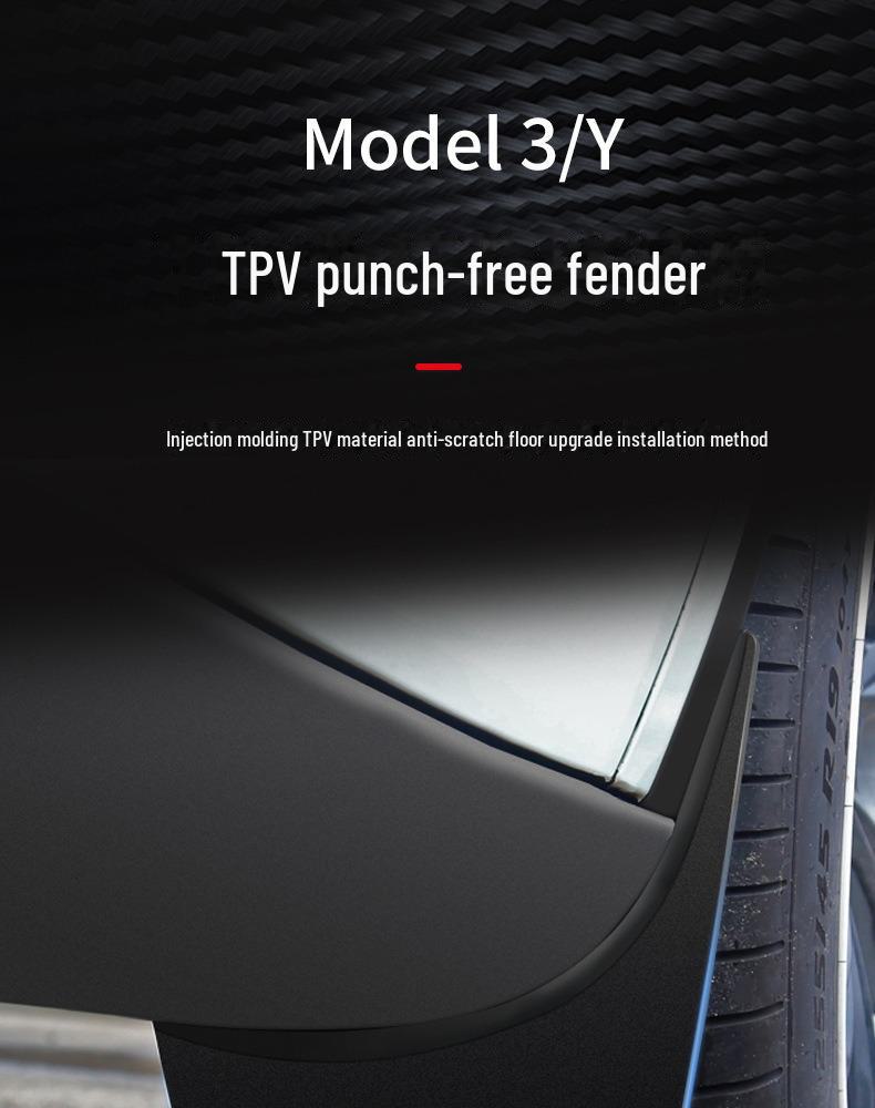 Tesla Model Y3 TPE Короткие крылья Аксессуары для модификации автомобиля