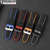 Новый силиконовый мужской ремешок для часов Полоски для Timex E-tide Compass T2N720 T2N721 TW2T76300 TW2T76500 T45601 выпуклый 16 мм