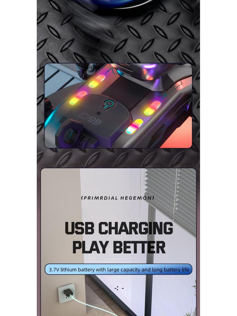 Eight-Wheel Remote Control Mechanical Dog Stunt Car - Gesture Sensing Off-Road Toy for Kids