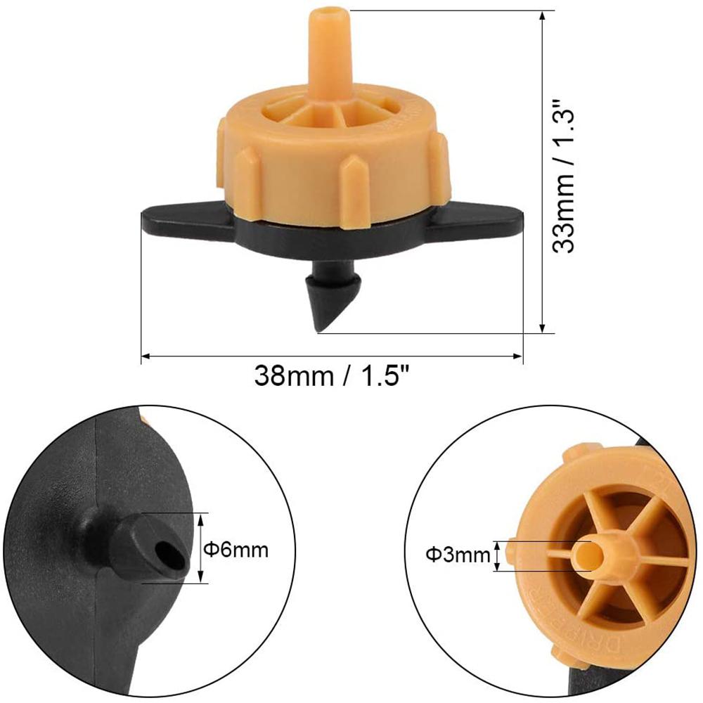 100/200 шт. 2л/4л/8л капельные эмиттеры с компенсацией давления, регулируемые капельницы, микроразъемы для садового газона, капельного орошения