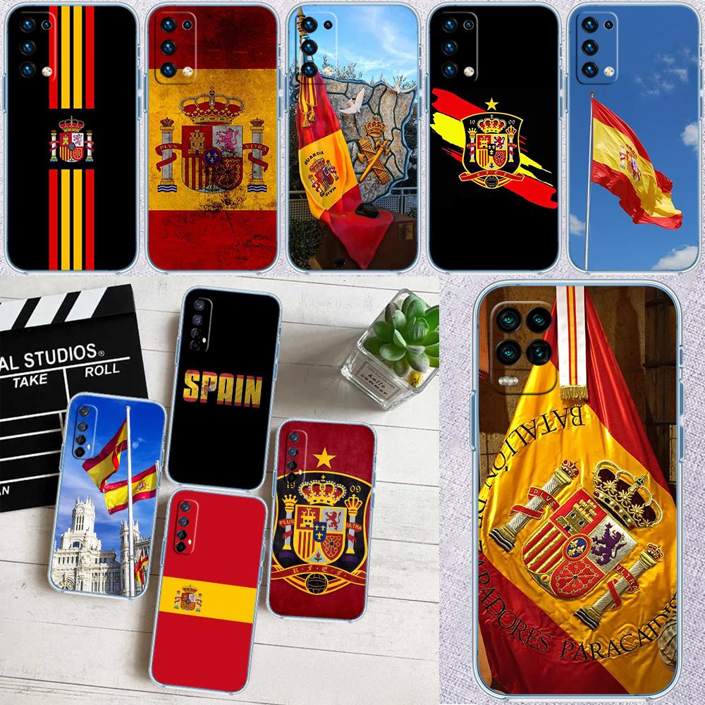 IK61 Spain Flag Transparent Phone Case for LG K22 K30 K40 K40S K41 K42 K50 K50S K51 K51S K52 K61 K62 K71 K92 Q60 Q61 V40 V50 V60