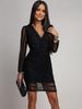 Elegant V-Neck Slim-Fit Mesh Dress 2026