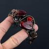 Red Flash Labradorite Gemstone Pure Copper Wire Wrapped Handmade Cuff/ Bangle Jewelry For Gift