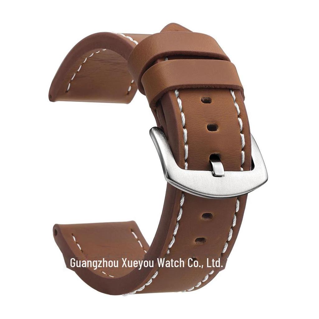 Genuine Leather Watch Strap - Universal Fit, Quality Assurance, Available In 18mm, 20mm, 22mm, and 24mm Sizes