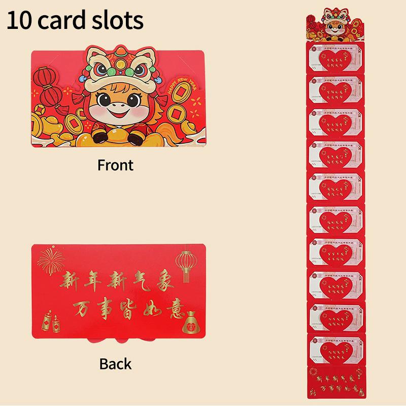 3D Chinese Traditional Red Envelopes Chinese New Year 2025 Money Packet Chinese Spring Festival Money Bag Hongbao for Kids