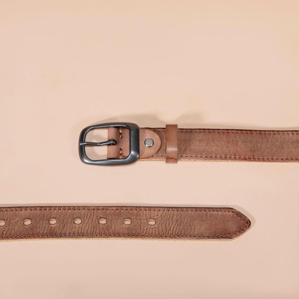 Ремень в стиле ретро, мужской кожаный ремень первого слоя, простой студенческий ремень с японской пряжкой, прямые продажи