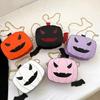 Halloween Crossbody Bags for Women Cute Ghost Chain Pumpkin Shoulder Bag Girls PU Leather Candy Color Purse and Handbag