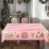 Рождественская скатерть Снеговик Лось Цифровая печать Абразивная ткань Скатерть Украшение стола