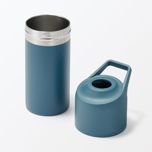 MUJI 84908187 Холодный чехол для пластиковых бутылок, который можно носить, сохраняя их холодными - Темно-синий, для 500-650 мл
