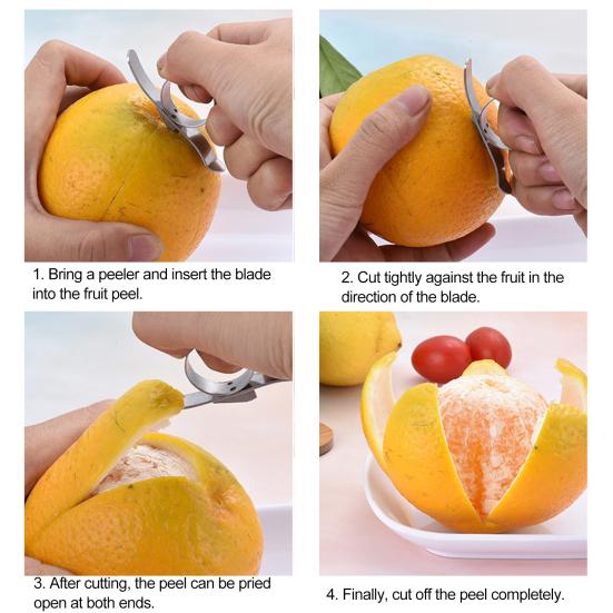 Rust Proof Open Pomegranate Cutter Labor-saving Durable Sharp Edge Pomelo Orange Pomegranate Opener