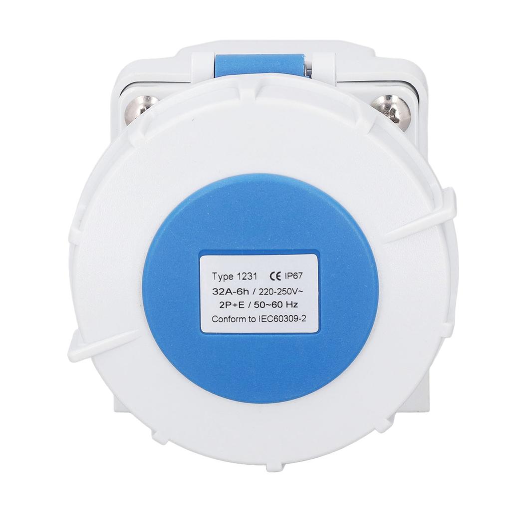 Промышленная розетка 32A 2P+E для поверхностного монтажа IP67 Водонепроницаемая розетка Промышленный разъем 220
