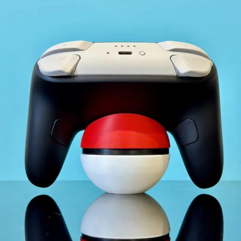 Подставка для контроллера Pokémon Poke Ball для PS5/XBOX/Switch Pro Универсальное крепление для геймпада Стойка для джойстика Стенд для демонстрации игрового контроллера
