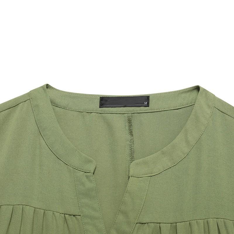 Swing Dress Women - Long Sleeve V-Neck Ruffled Maxi Boho Loose Fit Work To Weekend