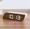 Simple LED Electronic Clock Bedside Clock Snooze Desk Clock Mirror Screen Alarm Clock with Temperature Calendar Display