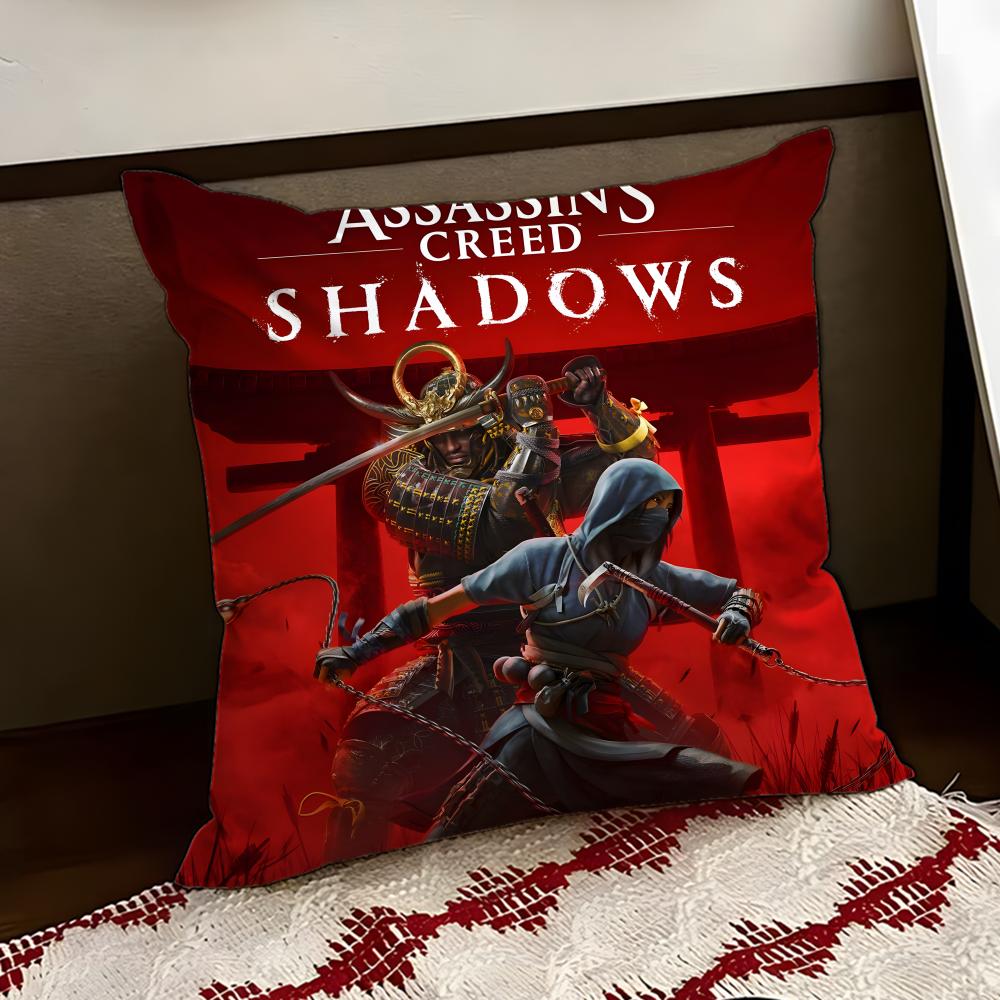 AAssassins GameCreed SShadows Cushion Cover Reversible Soft Durable Pillow Cover Home  Car MultiScene Use for Daily Comfort