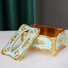 Light Luxury Tissue Box Holder Rose Pattern Tissue Dispenser Napkin Holder  Restaurants