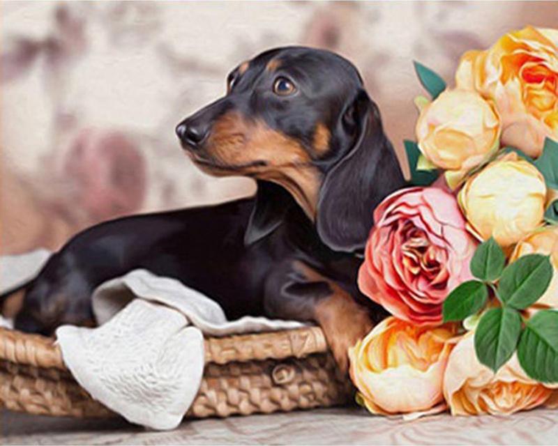 Алмазная картина Проточная вода Деревенский пейзаж Весна 5D Алмазная вышивка Крестиком Собака Животные Фотографии Стразы Мозаика Распродажа Wall Art