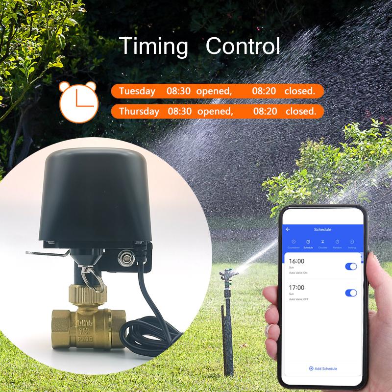 Tuya Zigbee Умный Водяной Клапан WIFI Садовый Таймер Отключения Воды Контроллер Полива с Alexa Google Assistant SmartLife