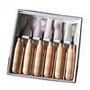 6pcs Woodworking Carving Hand Chisels Tools Professional Wood Lathe Gouges Set