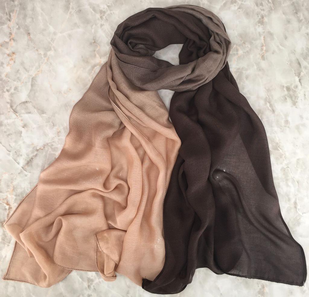 New Bamboo Gradient Modal Scarf Elegant Tie-Dye Muslim Hijab Breathable Sunscreen Headband for Women Summer Lightweight Hijab