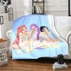 1 шт. Плед Winx Club Модный Мультяшный, Портативный Плед для Путешествий, Уютный Плед на Все Сезоны, Идеальный Подарок на Рождество, Дни РожденияPB065