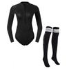 Womens 2mm Full Coverage Long Sleeve Rash Guard Wetsuit Surfing Snorkeling UV Protection Swimming