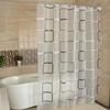 1PCS Bathroom Shower Curtains Waterproof Modern Geometric Plaid Pattern Household Decoration Translucent Good Quality