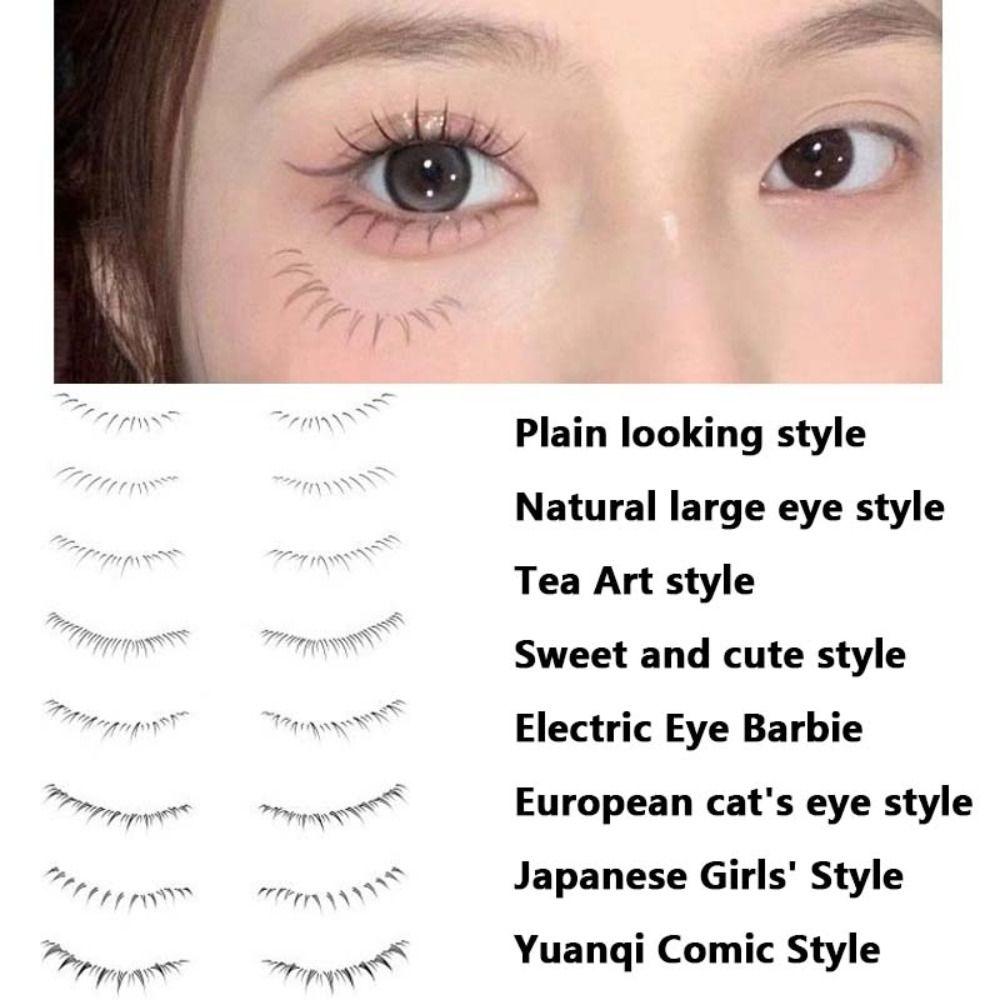 4/8 Pair 3D Lower Eyelash Tattoo Stickers Under Eye Fake Eyelash Transfer lashes Decals Women