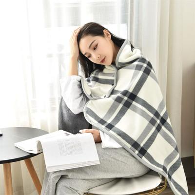 Утолщенное теплое клетчатое флисовое зимнее одеяло для спальни, носимое, с пуговицей, теплое, мягкое, коралловое флисовое покрывало, многофункциональное одеяло