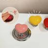 2pcs Heart Shaped Toilet Press Love Water Tank Buttons Fashionable Toilet Button  Bathing Room Decor