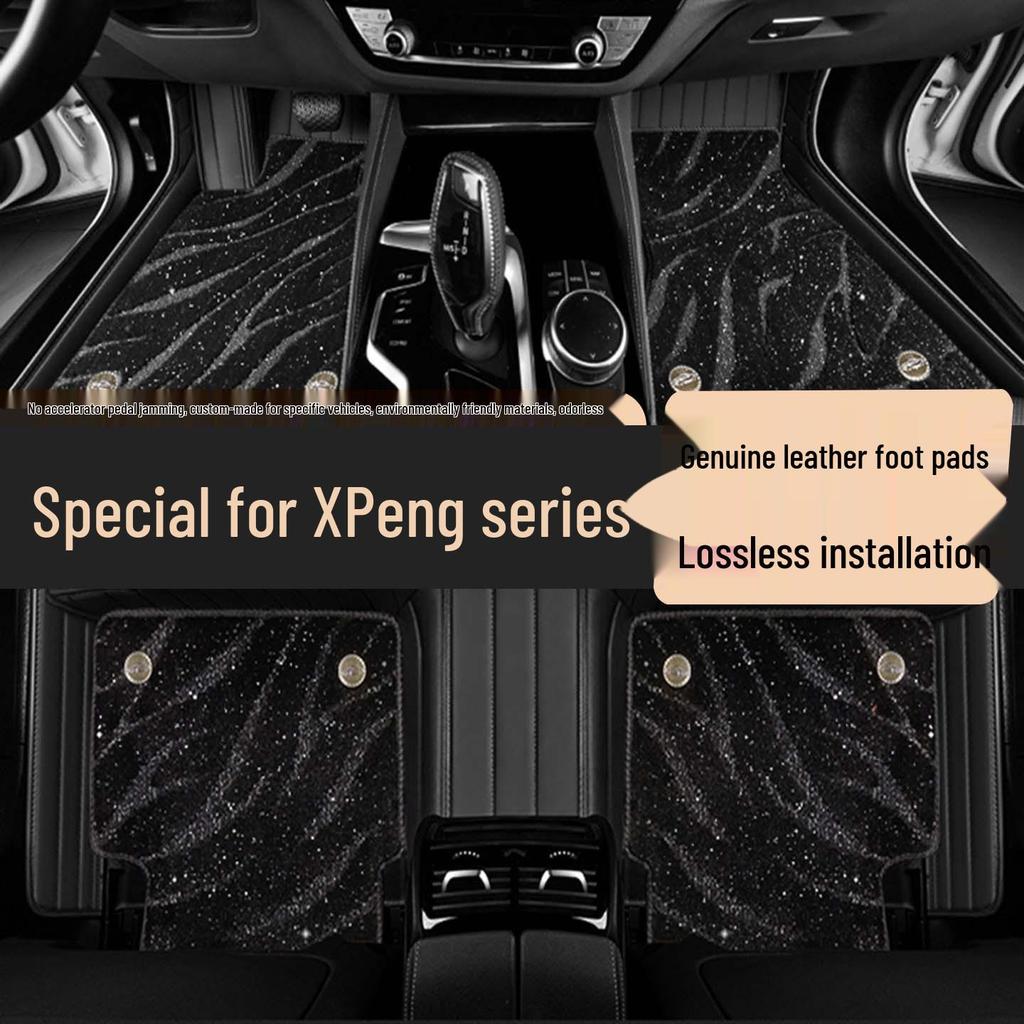 Премиальные кожаные коврики для пола для Xiaopeng G3 P5 P7 G9 G6 X9: Полный комплект высококлассного интерьера