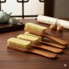 Wenwan Pear Wood Boar Bristle Brush for Leather and Patina Care