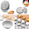 Thickened Tinplate Egg Tart Molds Durable Reusable Pudding Shells