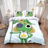 Fashion Duvet Cover Pillowcase Bedding Set Hot Sergeant Frog Adult Boy Girl Bedroom Decoration Children Single Double Large Size