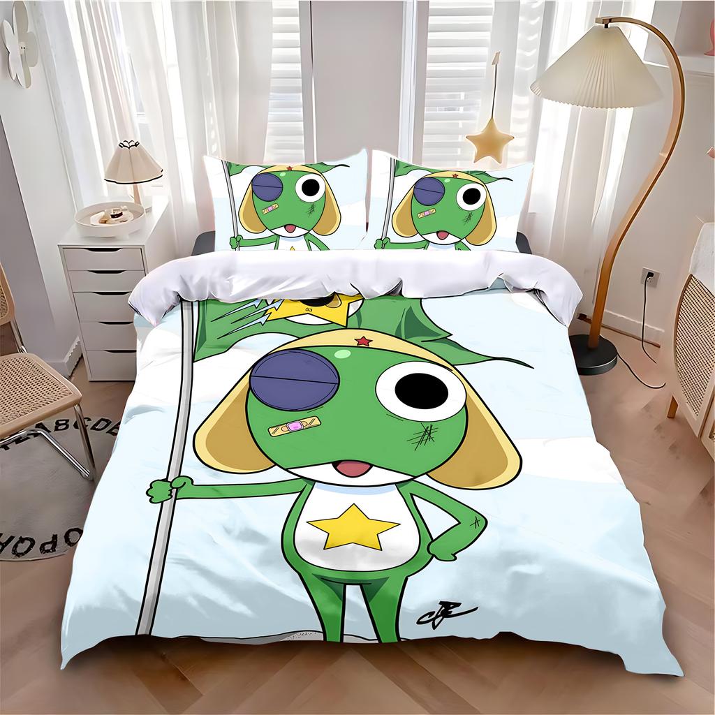 Fashion Duvet Cover Pillowcase Bedding Set Hot Sergeant Frog Adult Boy Girl Bedroom Decoration Children Single Double Large Size